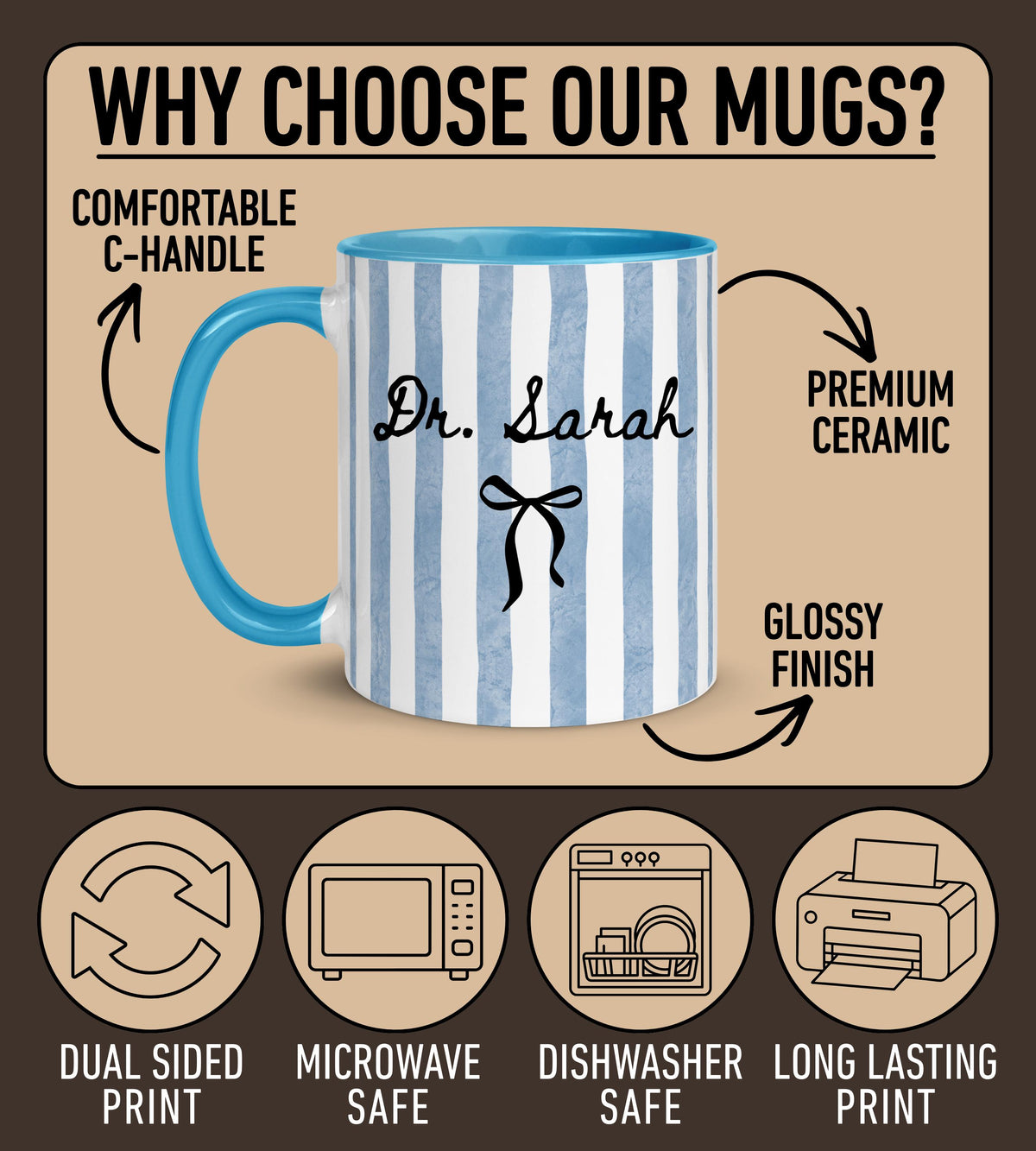 Custom Dr Coffee Mug, Personalized Doctor Gift, Future Doctor Gift, Doctor Graduation Mug, New Doctor Present, Doctorate Mug, Dr Gift
