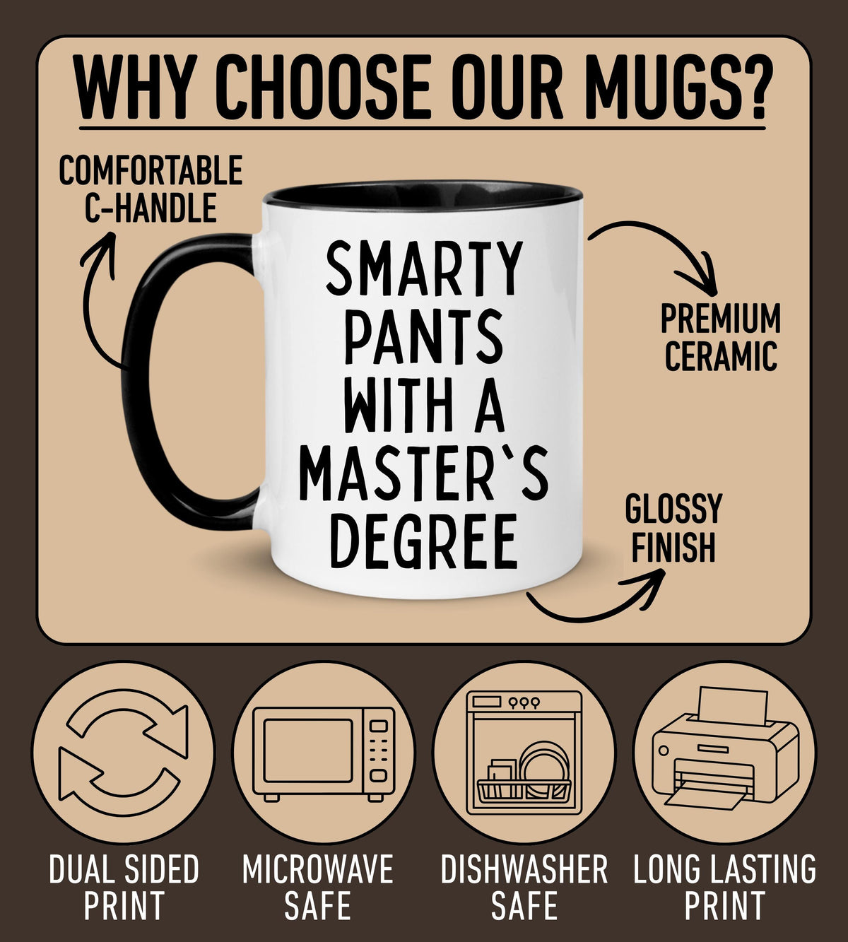 Masters Degree Mug, Mastered It Mug, Personalized Masters Degree Graduation Gift, Graduation Mug for Masters, Custom Masters Degree