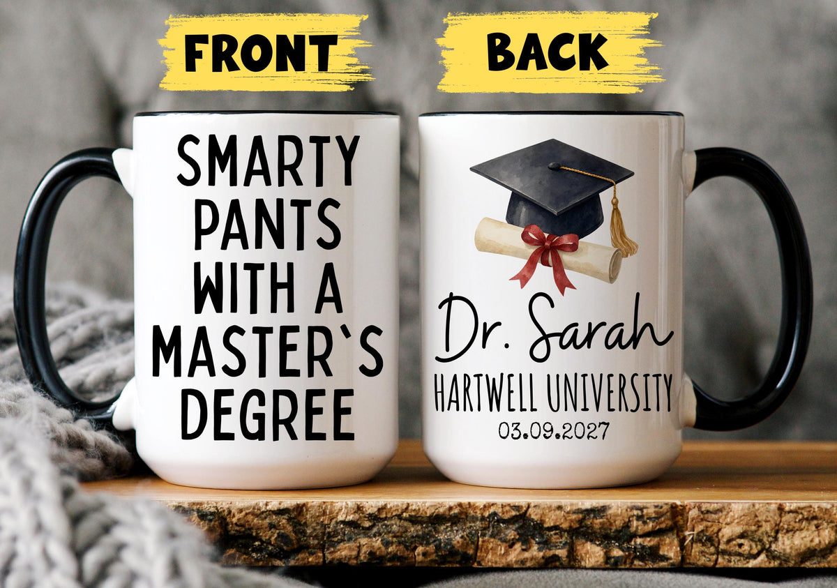 Masters Degree Mug, Mastered It Mug, Personalized Masters Degree Graduation Gift, Graduation Mug for Masters, Custom Masters Degree