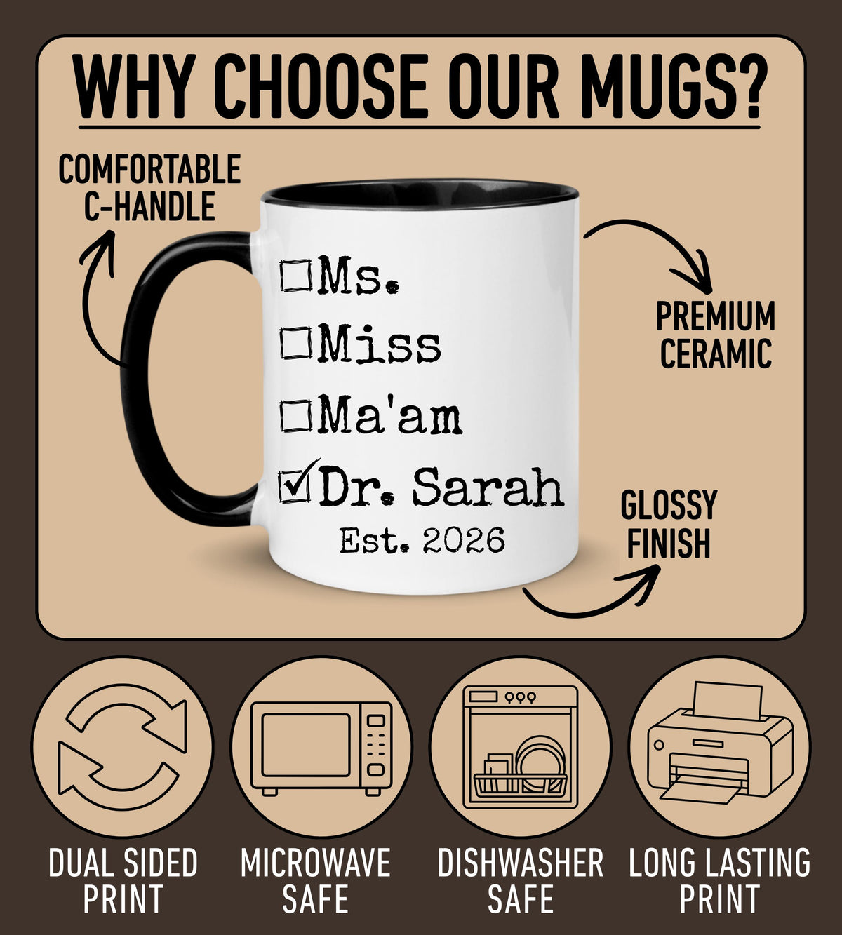 Doctorate PhD Mug, PhD Graduation Gift, Personalized PhD Dr graduation gift, PhD Graduation Mug, Phd grad mug, Custom Doctorate Present