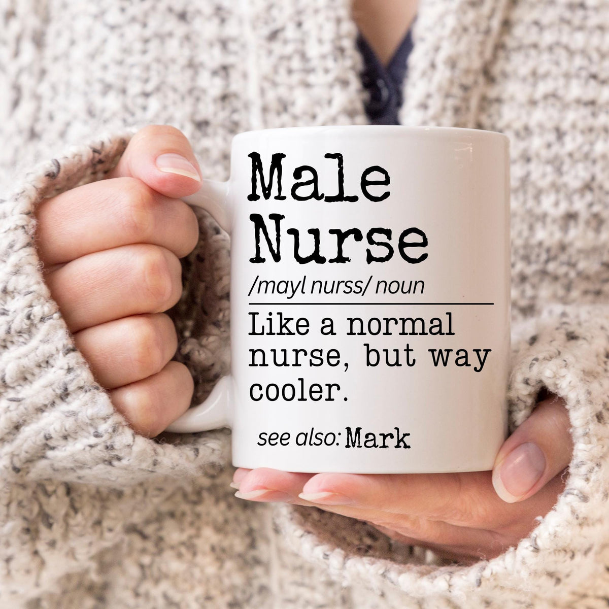 Personalized Male Nurse Mug, Bearded Nurse Mug, Man Nurse Cup, Funny Presents for Male Nurses, Nurse Dad Gift, Custom Male Nurse Mug