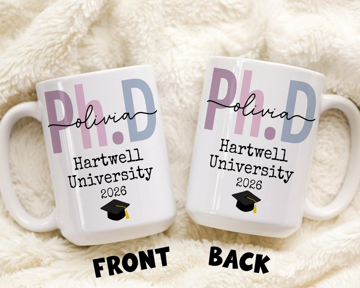 Personalized Dr. Doctor Doctoral Graduation Gift, PhD Graduation Gift, Doctorate Graduation Gifts, Doctorate Degree, PhD Graduation Mug