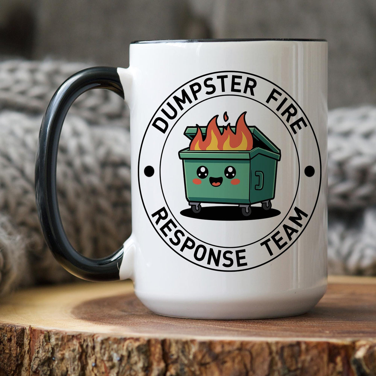 Best Team Mug, Personalized Dumpster Fire Mug, Coworker Team Appreciation Gift, Dumpster Fire Response Team Mug, Office Team Present