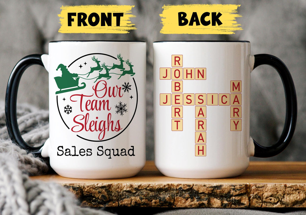 Best Team Mug, Personalized Team Appreciation gift, Custom Coworker Appreciation Gift, Team Gifts For Employees, Dream Team Crossword mug