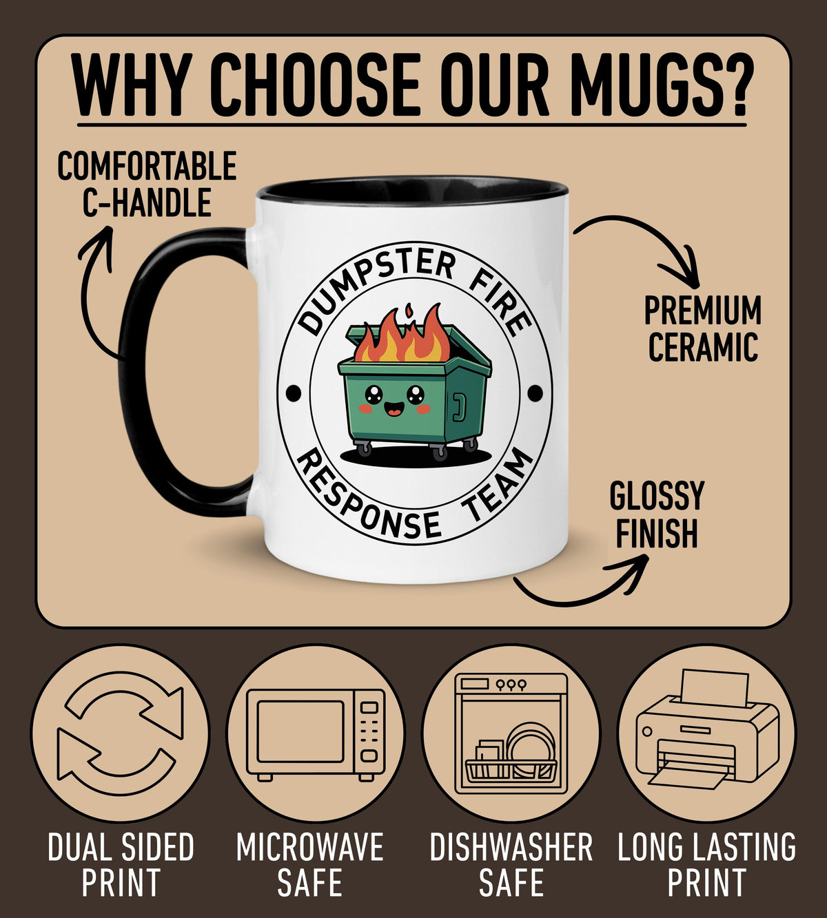 Dumpster Fire Response Team Mug, Personalized Best Team Gift, Employee Gift, Coworker Appreciation Gift, Office Team Mug, Dream Team Present