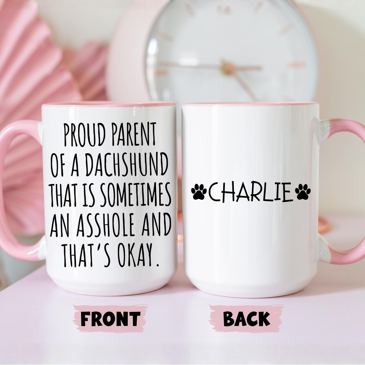 Funny Dachshund Dog Mug, Custom Dachshund Owner Gift, Dachshund Mom Mug, Dachshund Dad Gift, Dachshund Parent Present, Dachshund Lover Gift