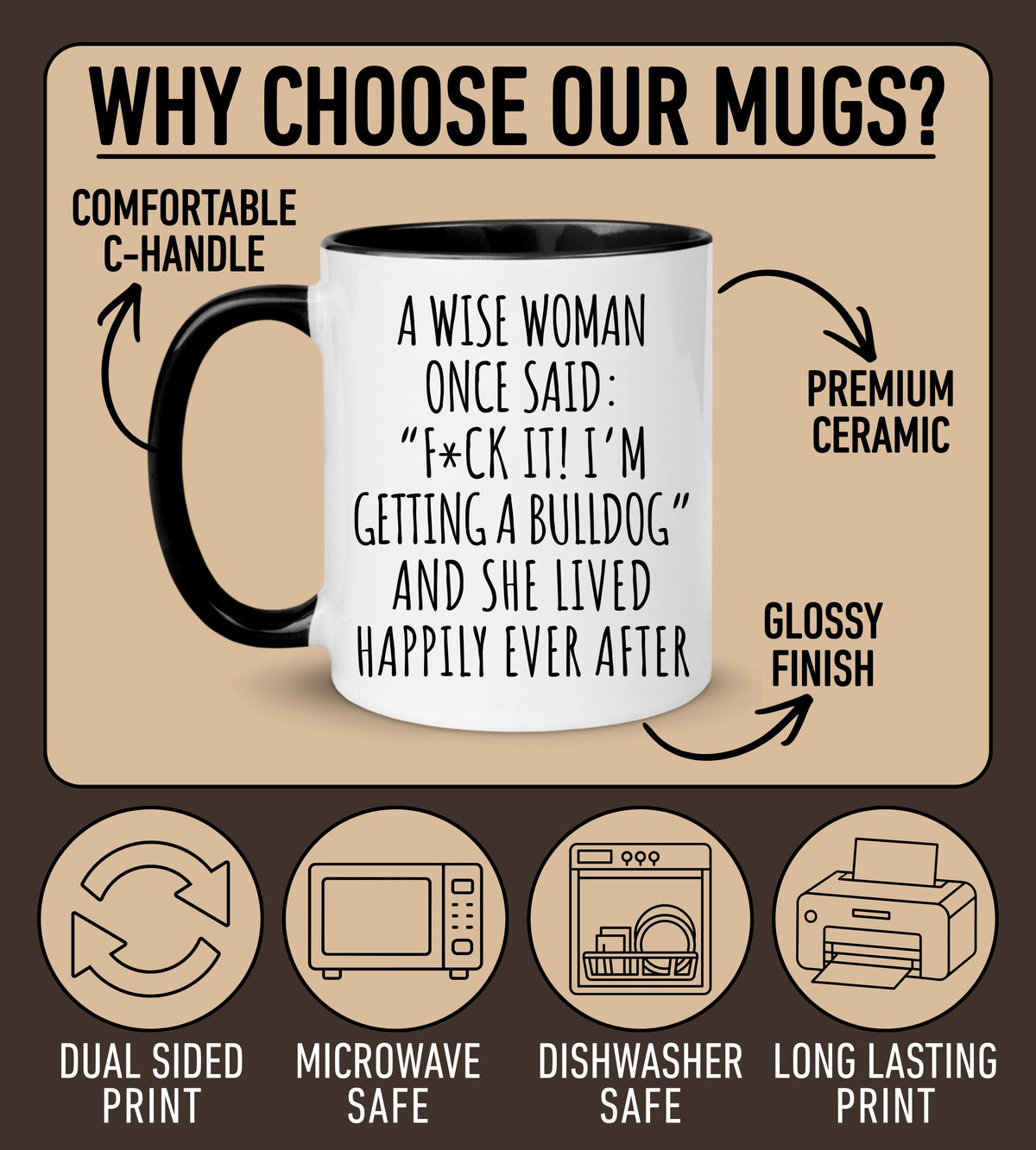 Bulldog Mom Mug, Personalized Bulldog Mom Gift, Bulldog Dog Lover Gift for Woman, Bulldog Mom Gift, Custom Funny Bulldog Mom Present