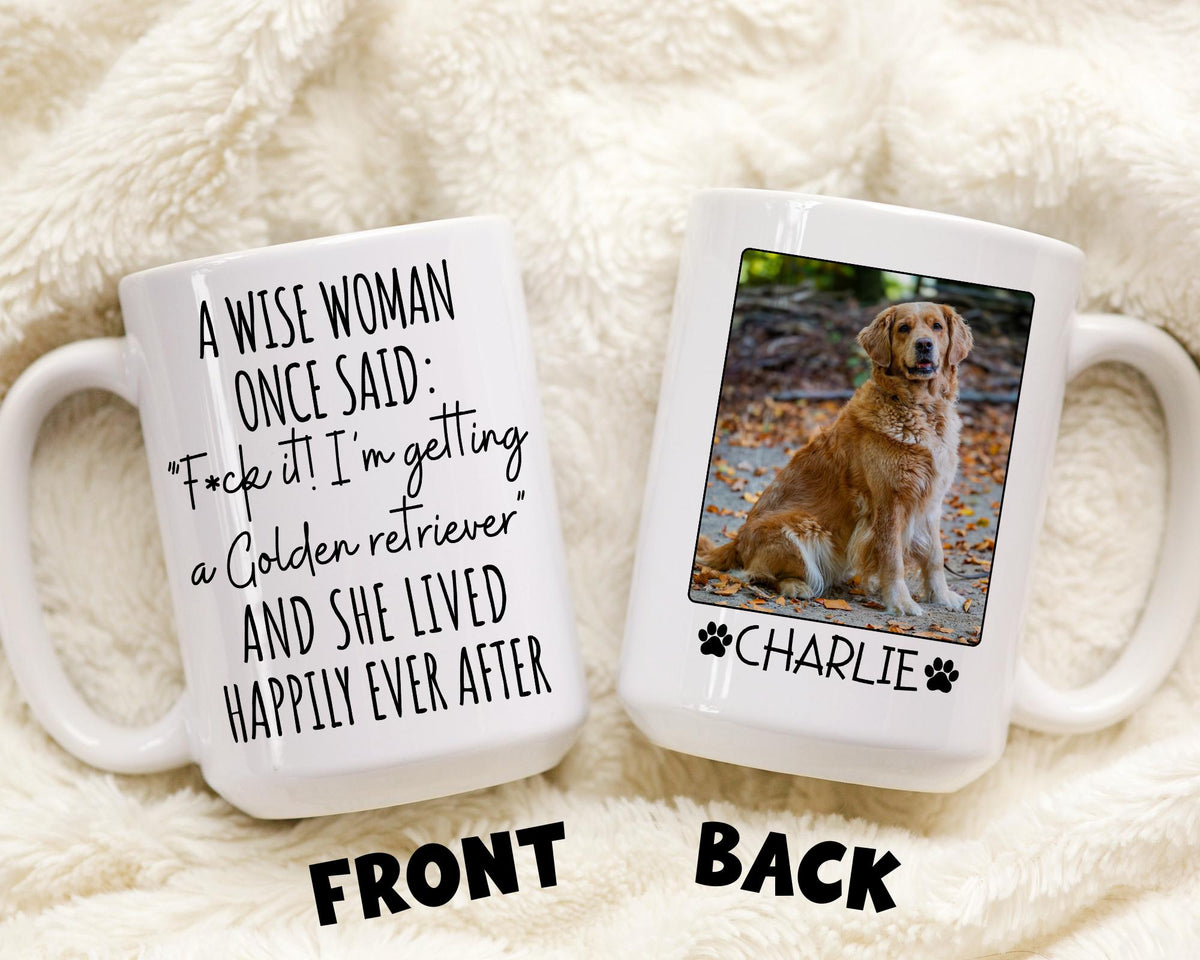 Golden Retriever Mom Mug, Personalized Golden Retriever Mom Gift, Golden Retriever Dog Lover Gift for Woman, Funny Golden Retriever Mom Mug