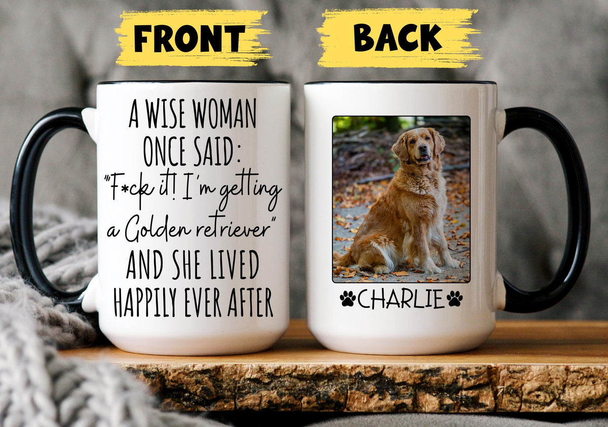Golden Retriever Mom Mug, Personalized Golden Retriever Mom Gift, Golden Retriever Dog Lover Gift for Woman, Funny Golden Retriever Mom Mug