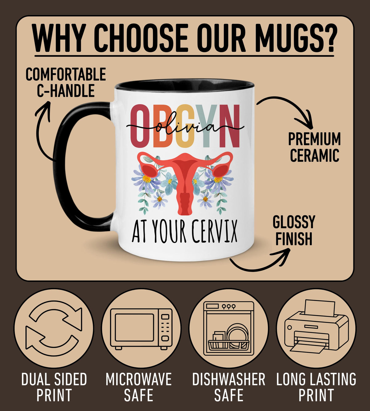 OBGYN Mug, Personalized OBGYN mug, OBGYN Appreciation Thank you Gift, Gynecologist Mug, Custom Obstetrics and Gynecology Present