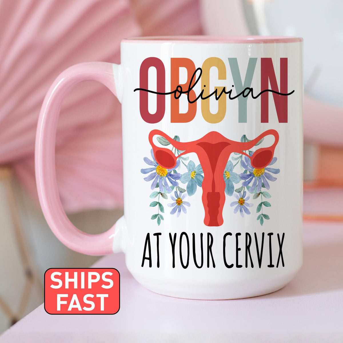 OBGYN Mug, Personalized OBGYN mug, OBGYN Appreciation Thank you Gift, Gynecologist Mug, Custom Obstetrics and Gynecology Present