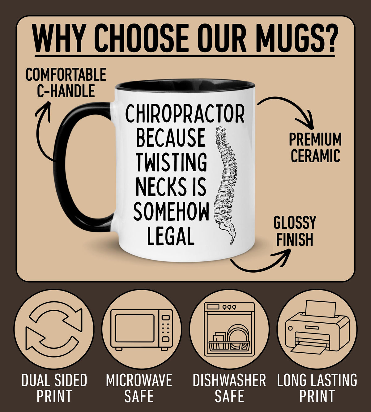 Best Chiropractor Gift, Personalized Chiropractor Mug, Chiropractor Grad Gift, Funny Spine Doctor Mug, New Chiropractor Appreciation Present