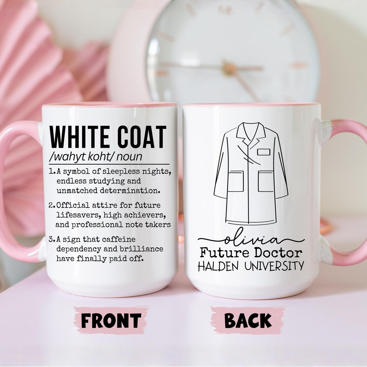 New Doctor Mug, White Coat Ceremony Gift,  Future Doctor Mug, Medical Student Cup, Pharmacist Therapist Dentist Graduation Gift