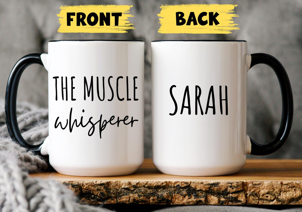 Muscle Whisperer Mug, licensed massage Gift, Personalized Massage Therapist mug, Massage Therapy Masseuse Mug, Spa Mug, Massage School Gift