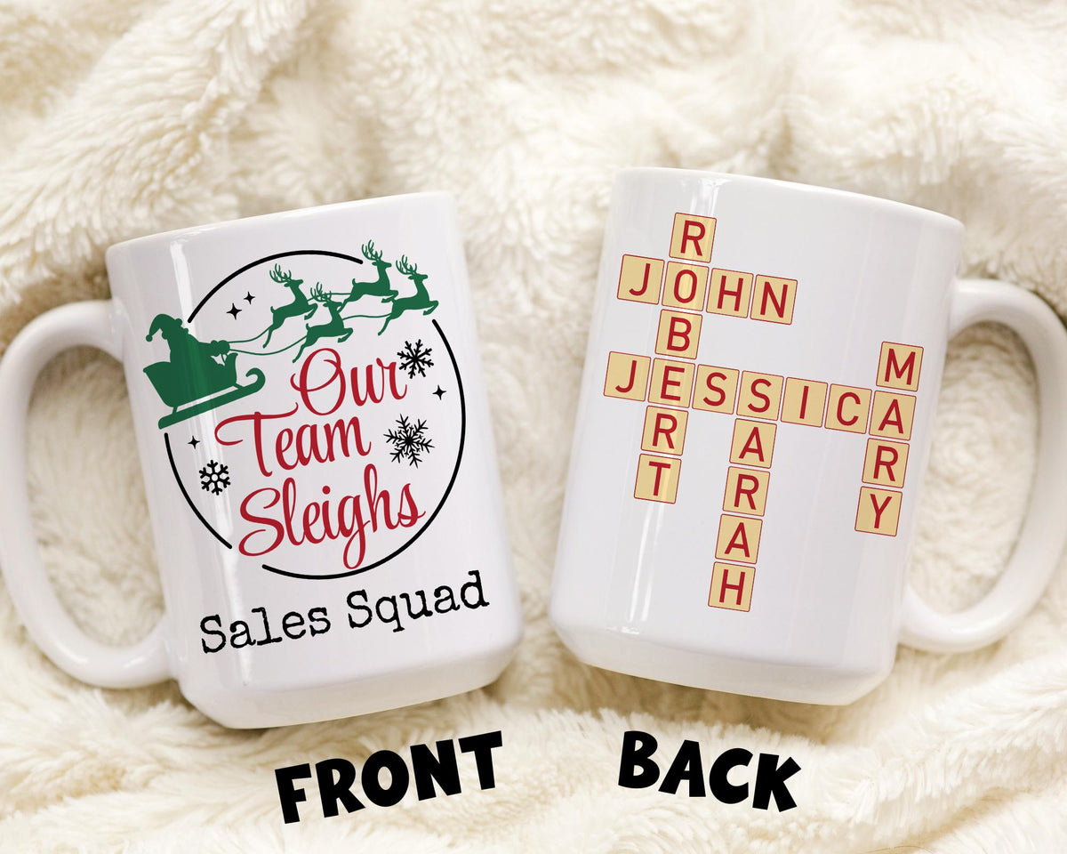 Best Team Mug, Personalized Team Appreciation gift, Custom Coworker Appreciation Gift, Team Gifts For Employees, Dream Team Crossword mug