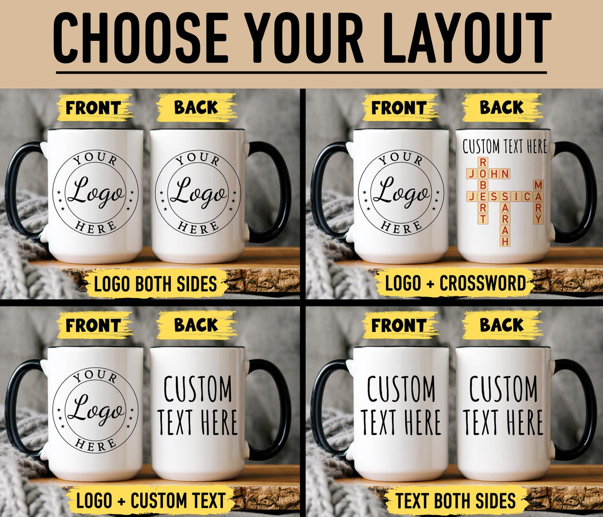 Logo mug personalized, Custom Bulk Mugs, Custom Mug With Logo, Team mugs, Company Logo mug, Business Logo Mug, Employee Appreciation gifts