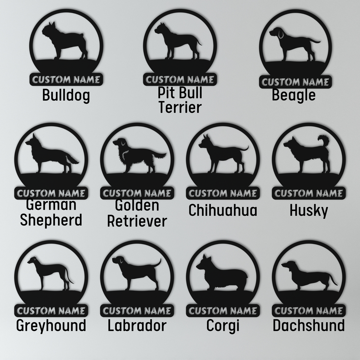 Custom Dog Metal Wall sign